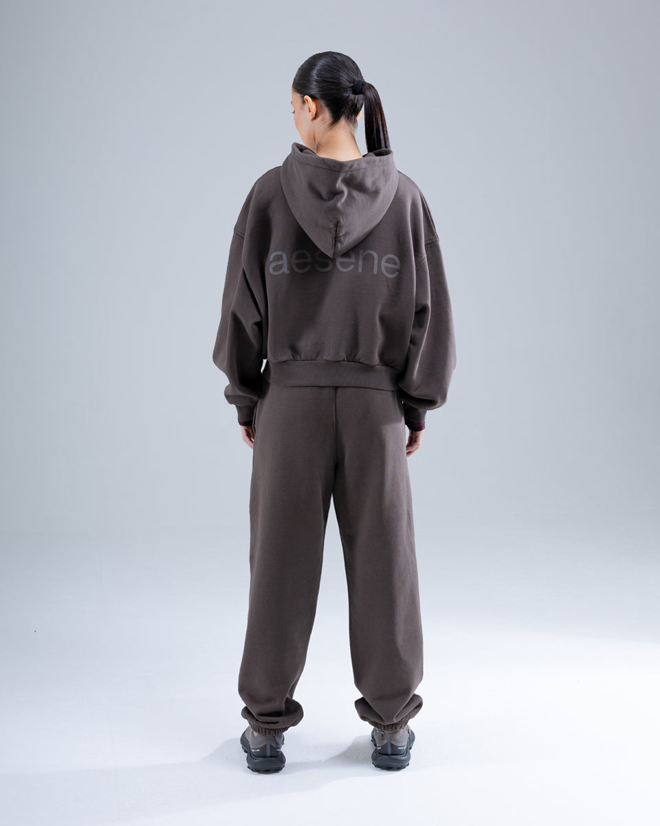 Cuffed Joggers — Brown