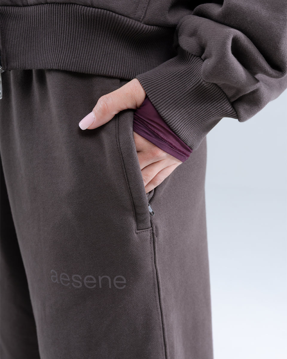 Cuffed Joggers — Brown