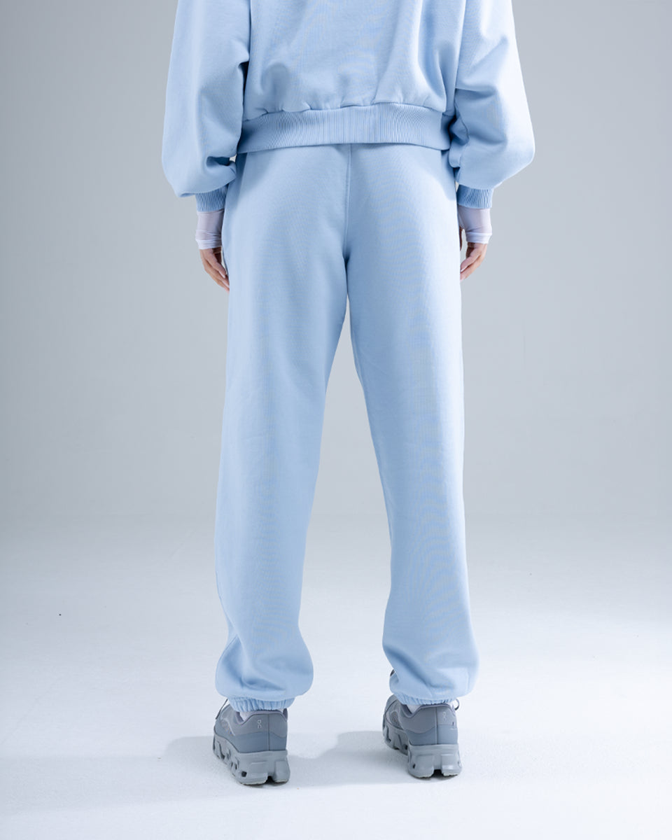 Cuffed Joggers — Light Blue