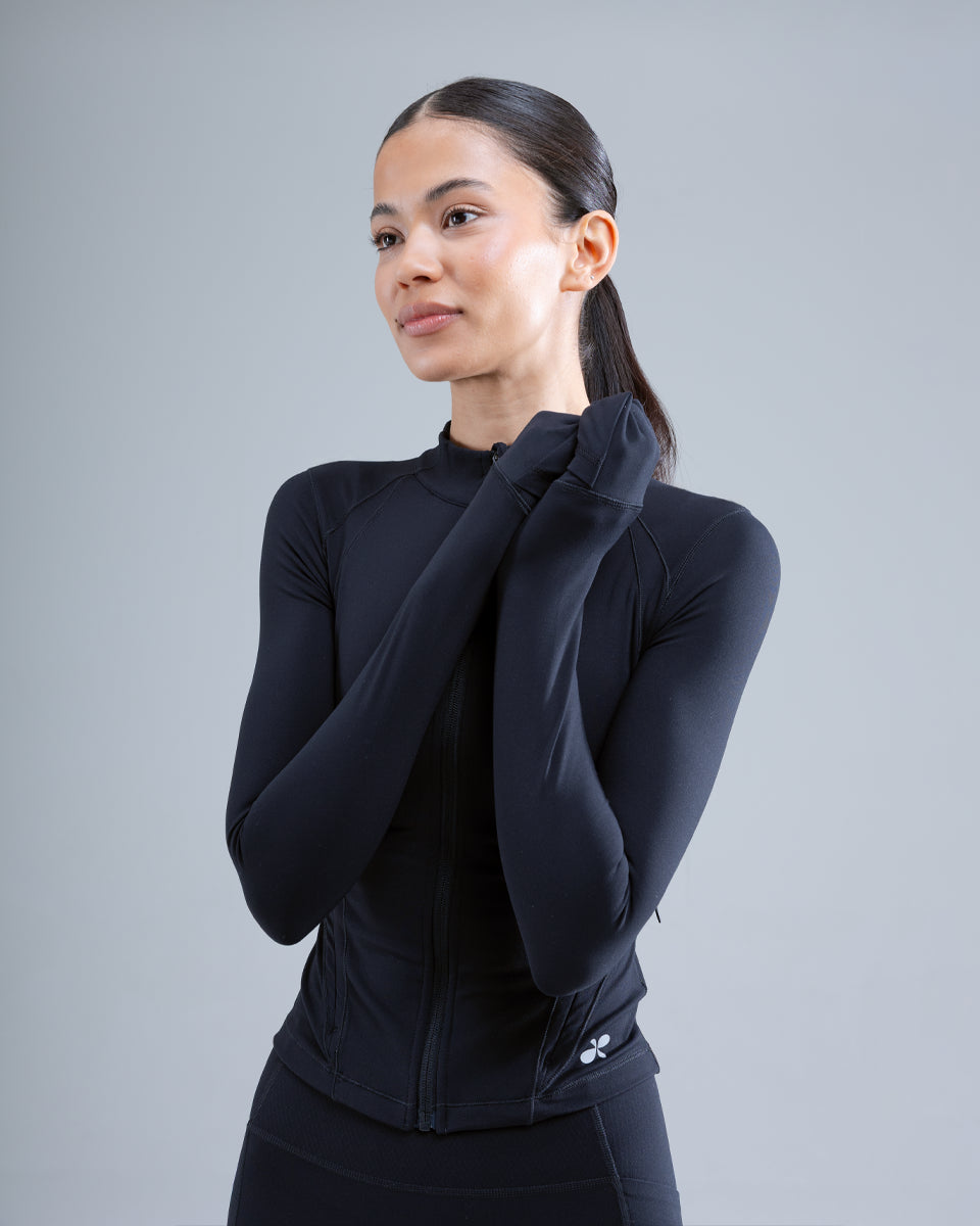 6-Pocket Zip Through Jacket  — Black