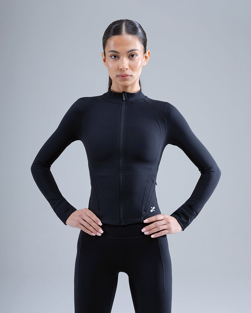 6-Pocket Zip Through Jacket  — Black