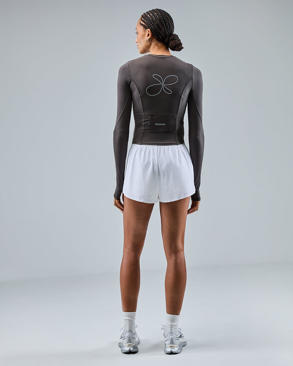 AirTouch Mesh Long Sleeve Top — Cool Brown
