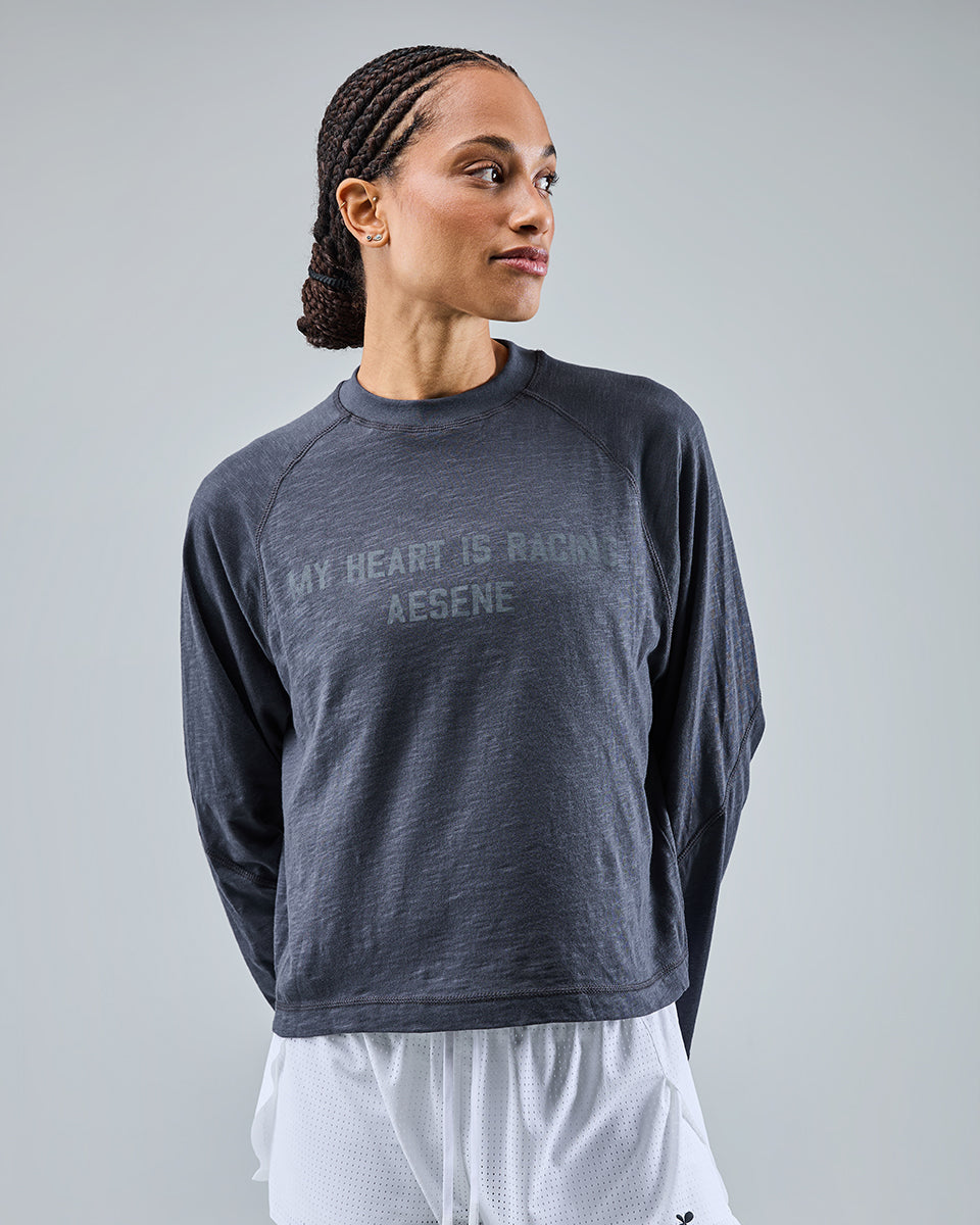 Heart Racing Long Sleeve T-Shirt — Black