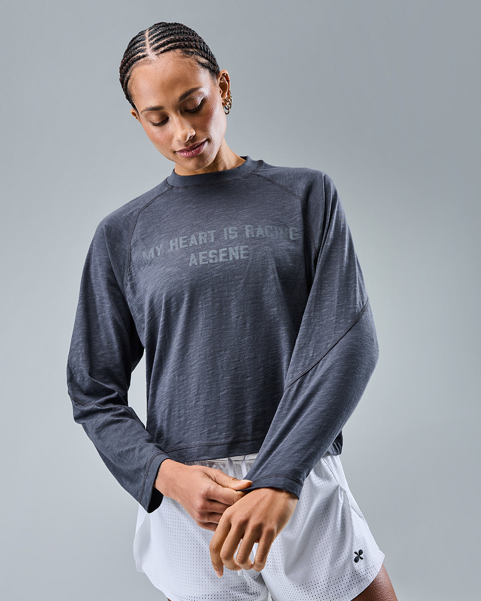 Heart Racing Long Sleeve T-Shirt — Black