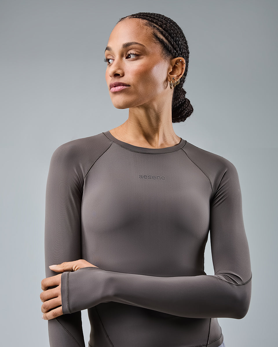 Core Long Sleeve — Cool Brown