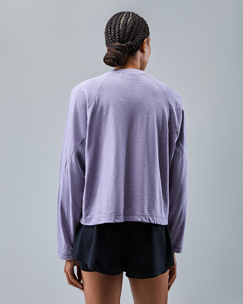Heart Racing Long Sleeve T-Shirt — Slate Purple