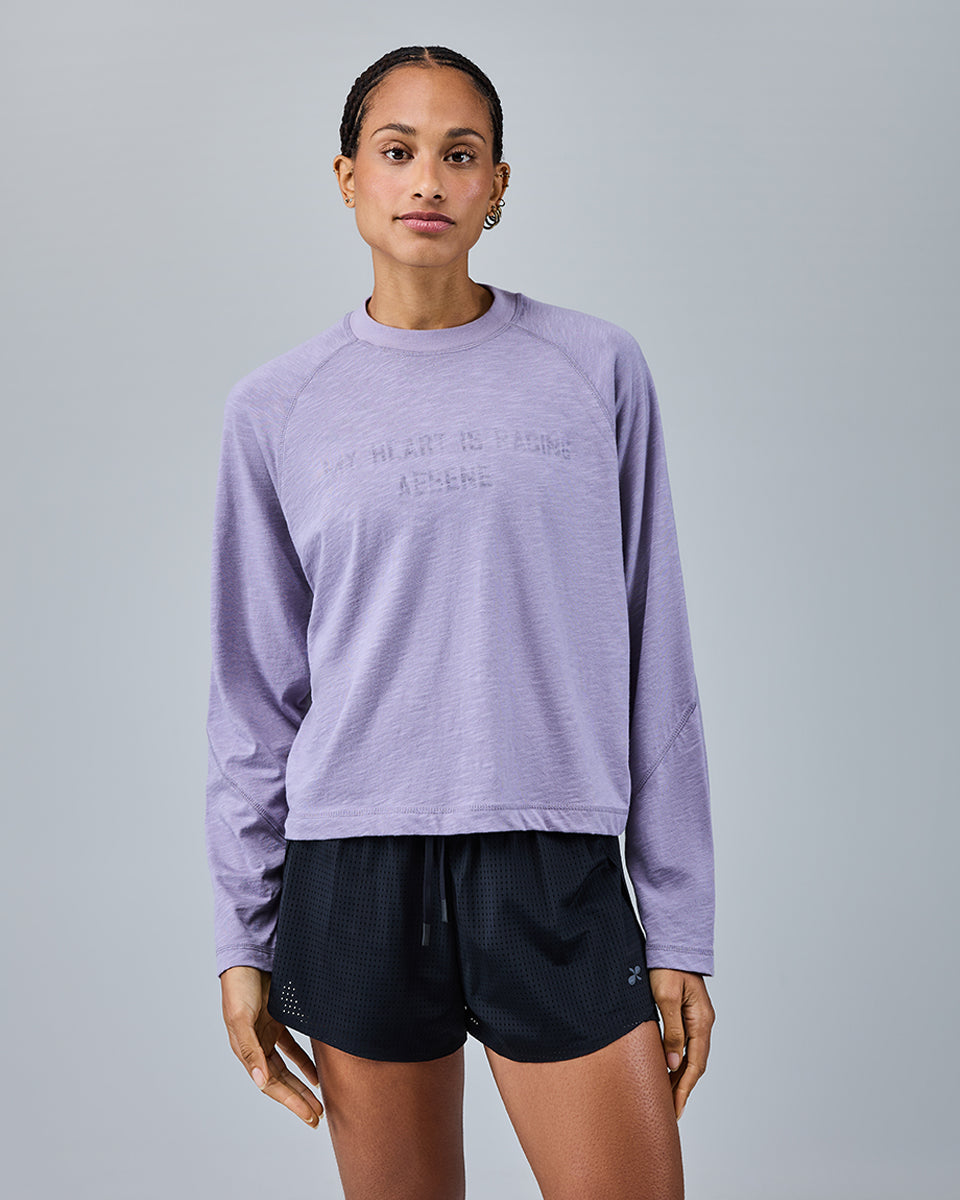 Heart Racing Long Sleeve T-Shirt — Slate Purple