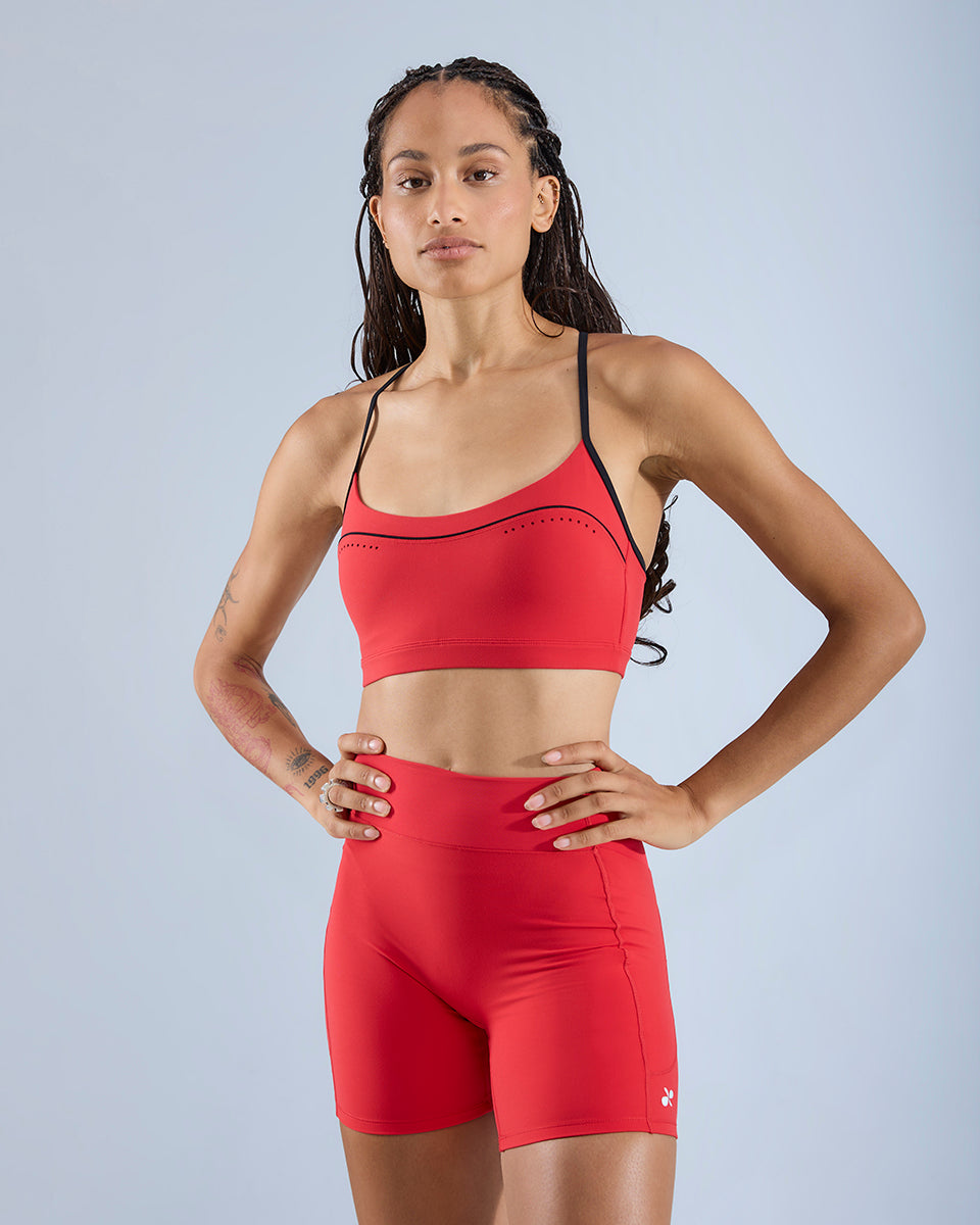 Flow Sports Bra — True Red