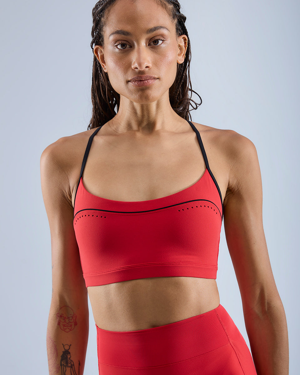 Flow Sports Bra — True Red