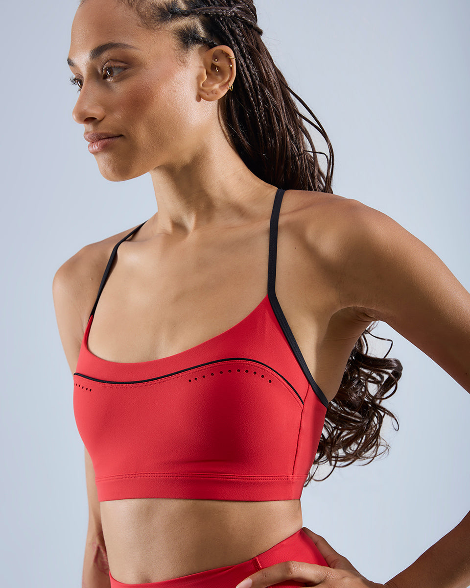 Flow Sports Bra — True Red