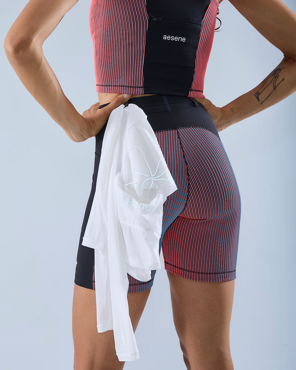 Tempo Short — Black / Red / Teal