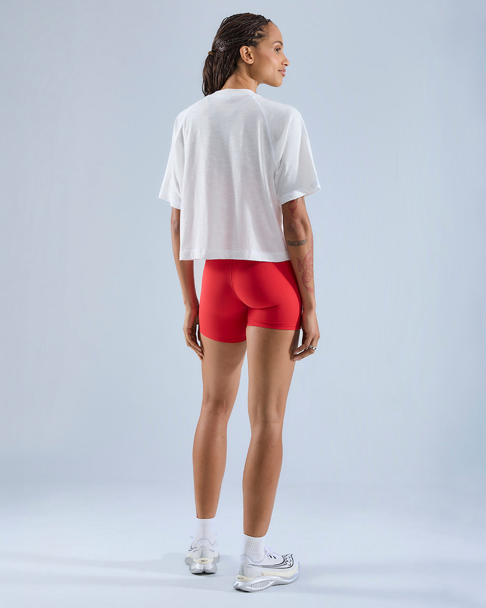Heart Racing Short Sleeve T-Shirt — White / Red