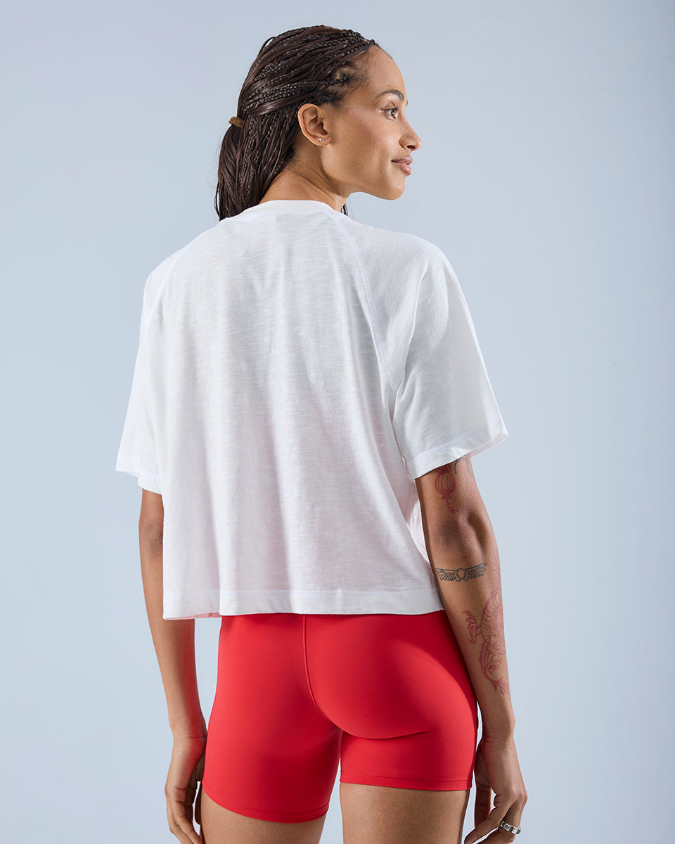 Heart Racing Short Sleeve T-Shirt — White / Red