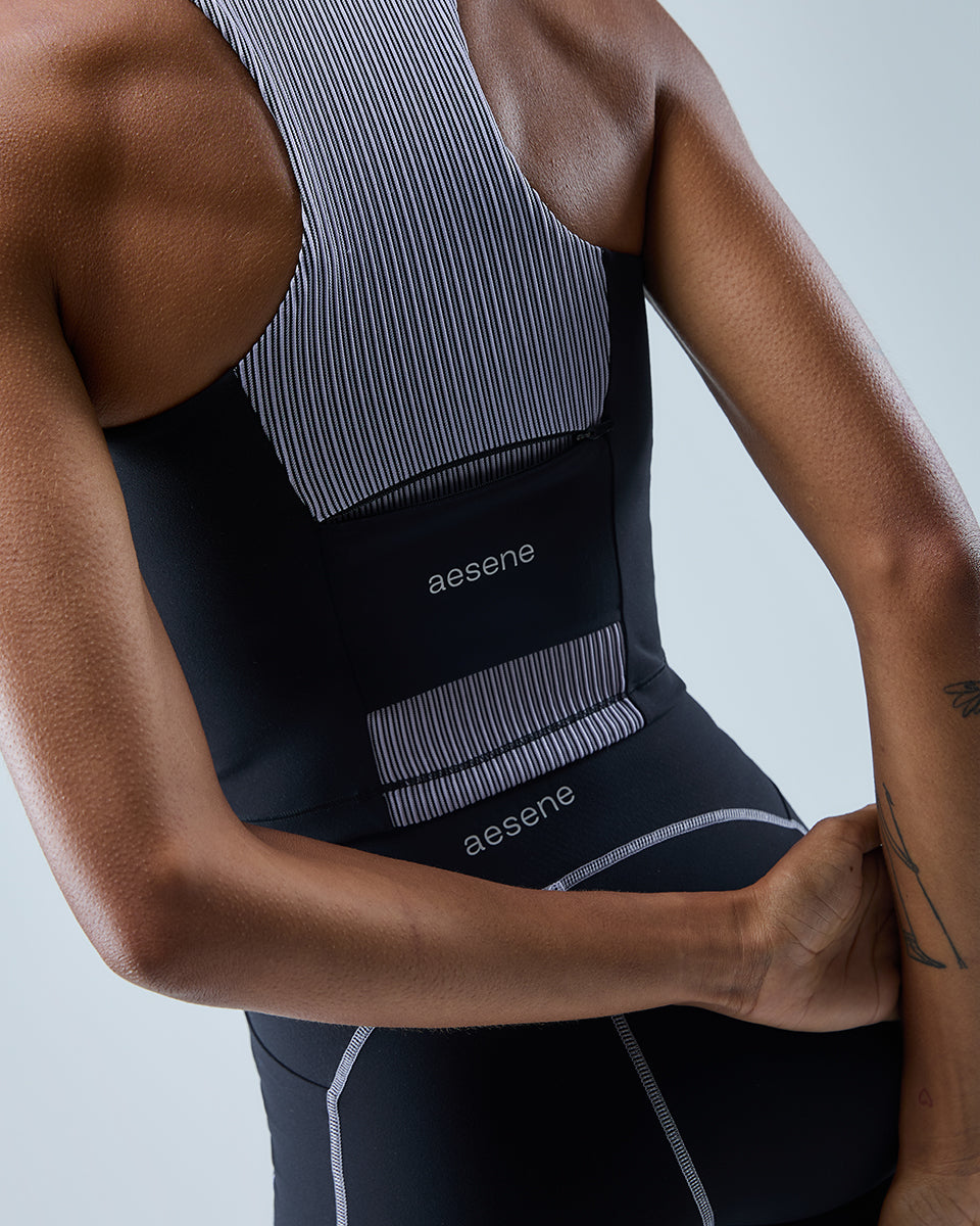 Tempo Tank — Lilac Stripe / Black