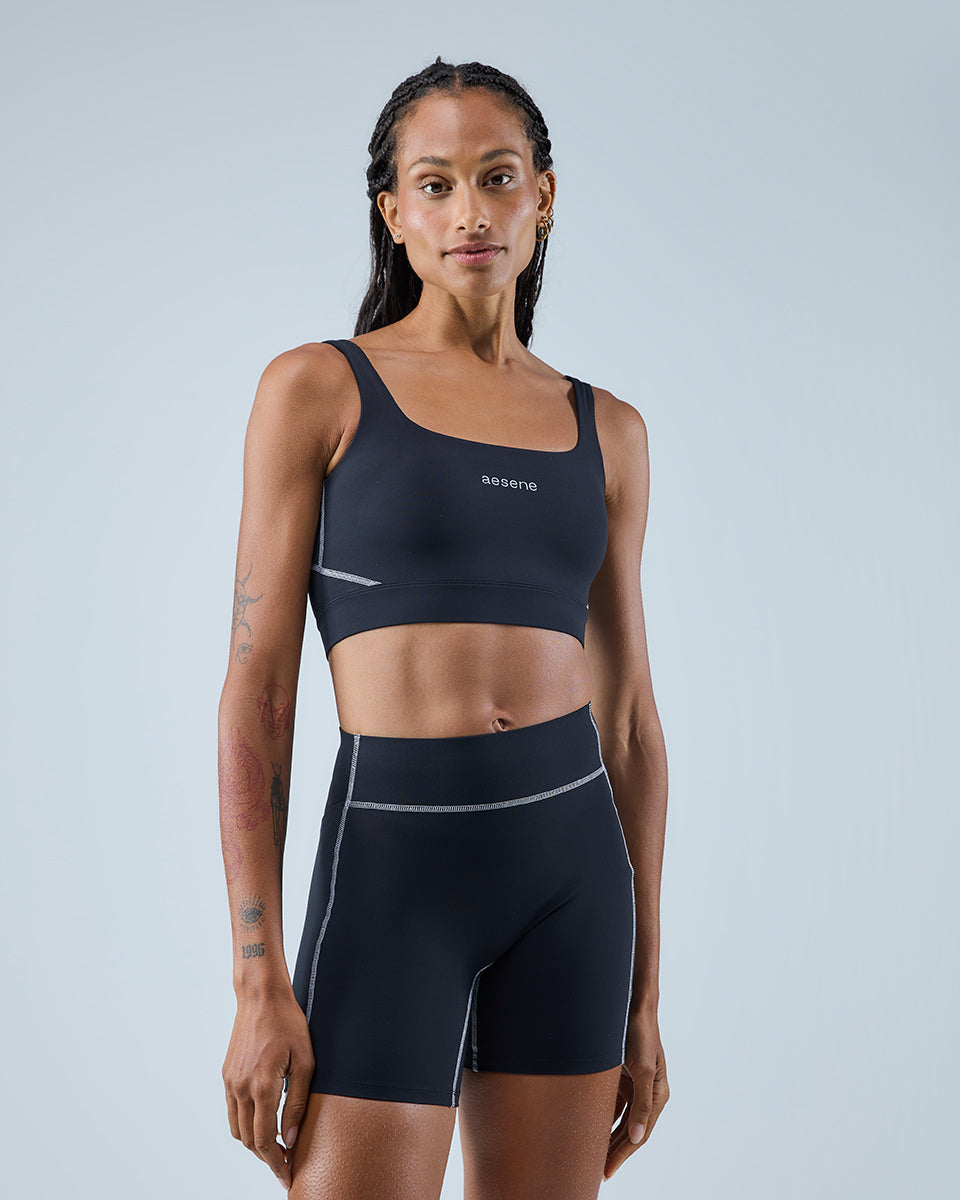 Training Shorts — Black / Lilac