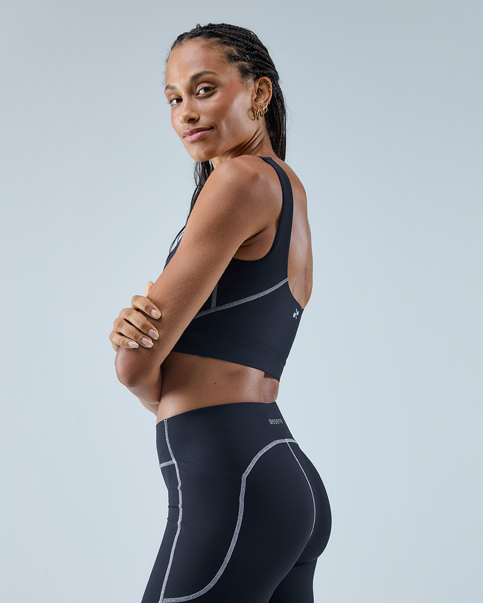 Training Bra — Black / Lilac