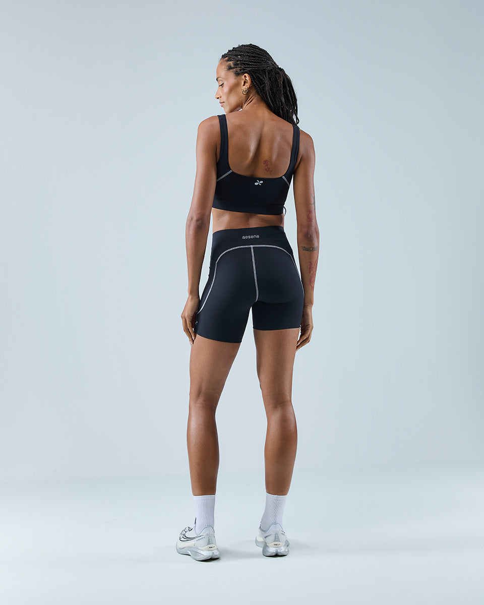 Training Shorts — Black / Lilac