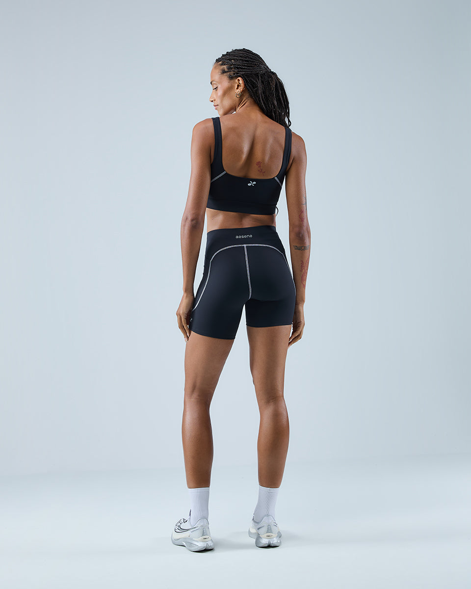 Training Bra — Black / Lilac