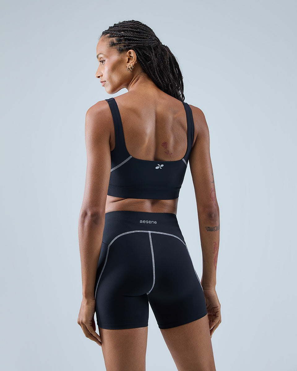Training Bra — Black / Lilac