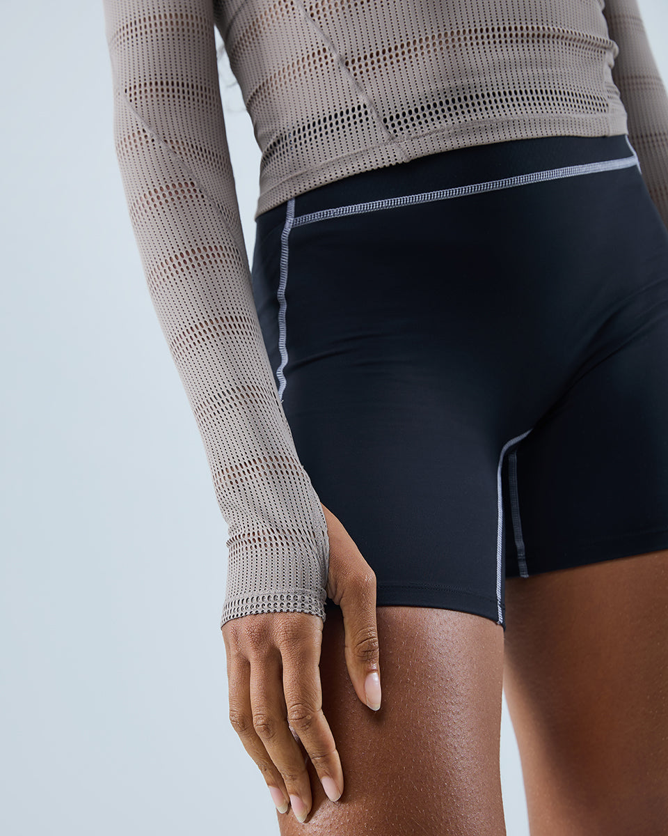 Ultra Mesh Long Sleeve Top — Driftwood
