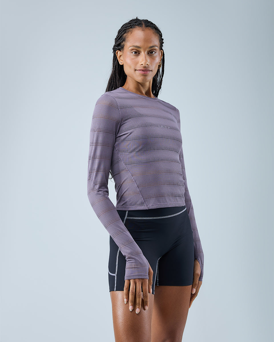 Ultra Mesh Long Sleeve Top — Shark