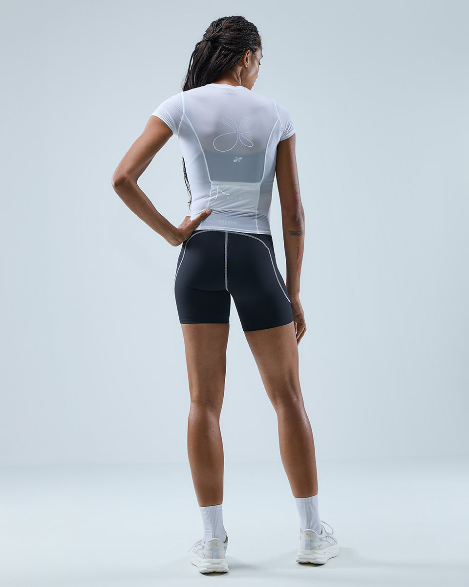 AirTouch Mesh Short Sleeve Top — White