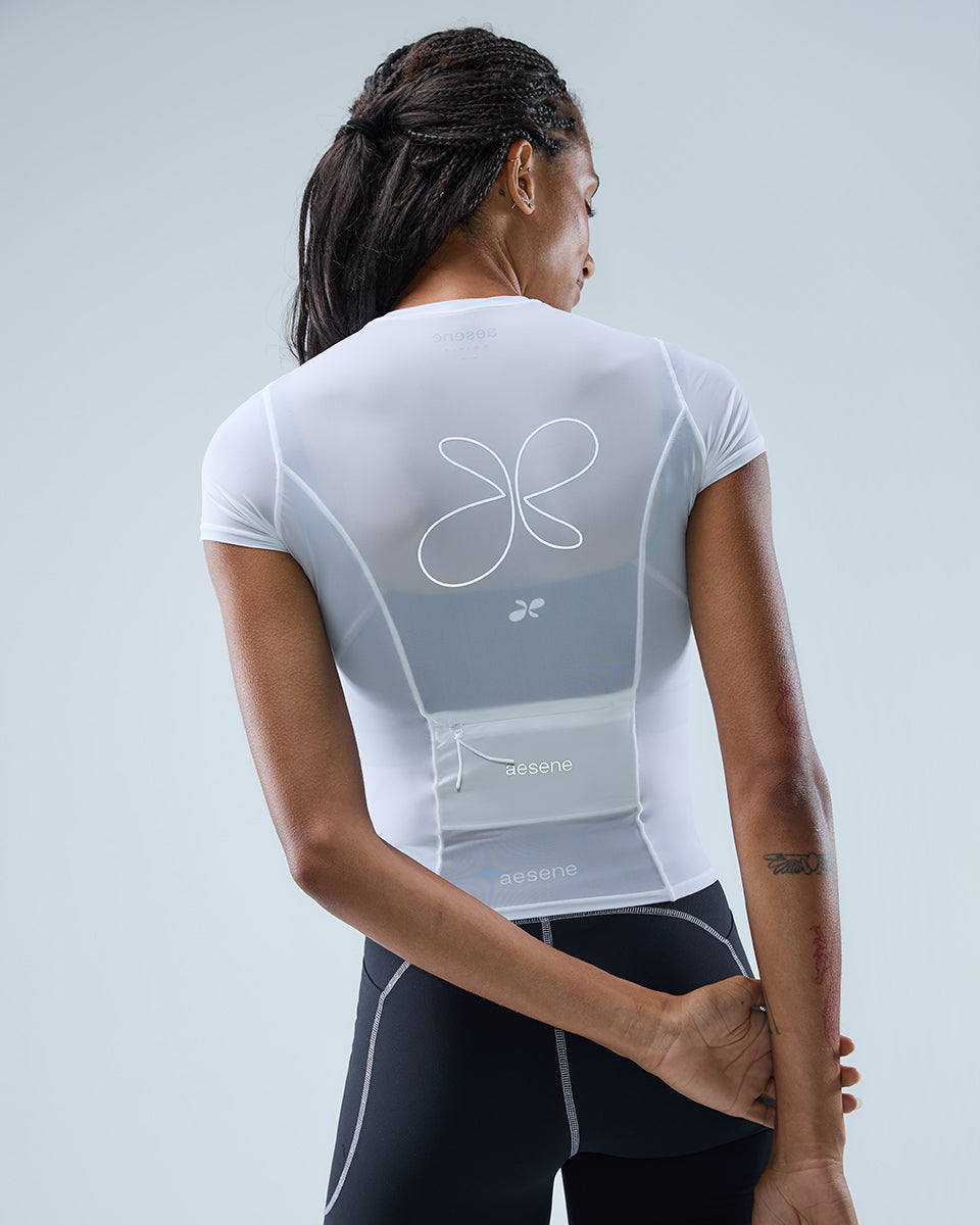 AirTouch Mesh Short Sleeve Top — White