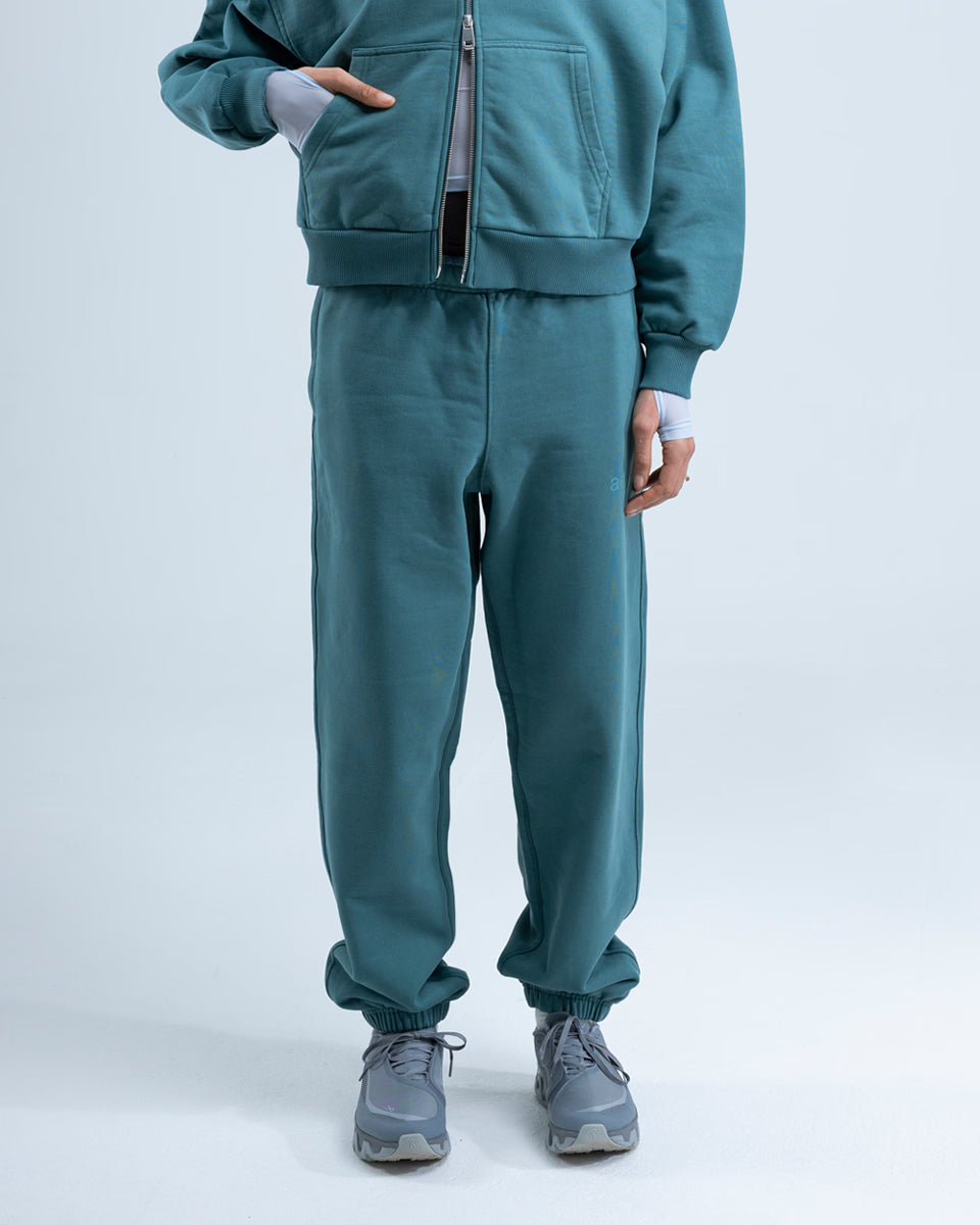 Cuffed Joggers — Teal