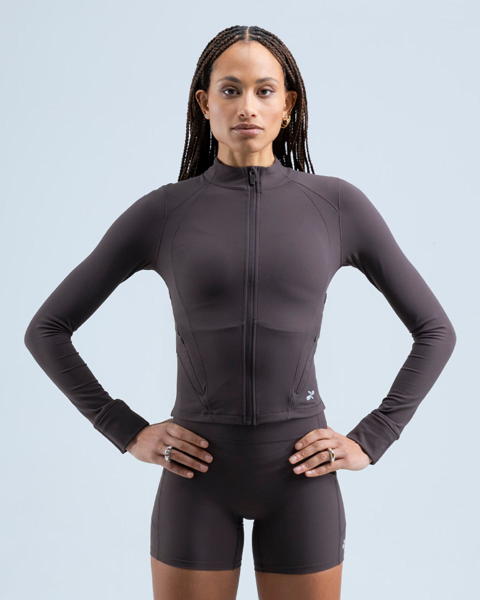 6-Pocket Zip Through Jacket  — Brown